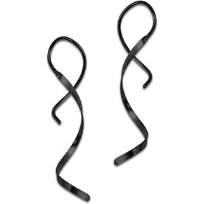 أقراط جانبو الحلزونية للنساء مصنوعة يدويًا من الفولاذ المقاوم للصدأ متدلية على شكل قطرة خيط ملتوي منحني خيط متدلي مجوهرات عصرية in Kuwait