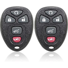 Key Fob with Uncut Trunk Car Key Fob, Remote Replacement Keyless Entry Remote for Chevy Suburban Traverse Tahoe, for GMC Acadia Yukon/Saturn Outlook,for Buick Enclave,OUC60270 & OUC60221,2 Pack