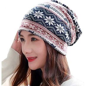 Ponytail Beanie Winter and Autumn Cap Bandanas Headwear Crochet Knit Cap Skull Beanies Warm Caps Female Knitted Stylish Hat for Women's Girls & Ladies Fashion (Multicolor Flower)