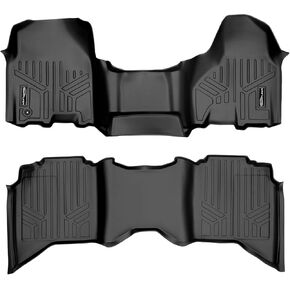 MAXLINER Floor Mats 2 Row Liner Set Black for 2009-2012 Dodge Ram 1500 Crew Cab / 2010-2012 Ram 2500/3500 Crew Cab (4 Full Size Doors)