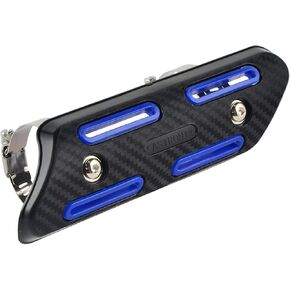 NICECNC Blue Universal Escape Muffler Pipe Heat Shield Cover Compatible with Yamaha YZF250 YZF450 YFZ250 YFZ450 WRF250 WRF450,See Fitment