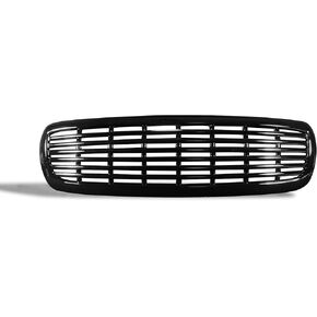 Armordillo USA 8720684 Horizontal Style Front Hood Bumper Grille - Piano Black Fits 1997-2004 Dodge Dakota / 1998-2003 Durango