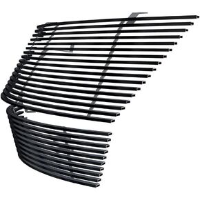 APS Compatible with Chrysler PT Cruiser 2000-2005 Main Upper Lower Bumper Stainless Steel Black Horizontal Billet Front Grill Grille Insert Combo R87729J
