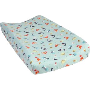Trend Lab Dog Park Deluxe Flannel Changing Pad Cover, White