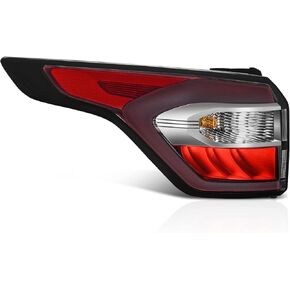 AUTOSAVER88 مجموعة ضوء الذيل للجانب الأيسر للسائق متوافقة مع مصباح الفرامل الخلفي Ford Escape Kuga 2017-2019 الجانب الأيسر الخارجي RL ضوء الذيل 2017 2018 2019 مصباح الفرامل الخلفي الخلفي