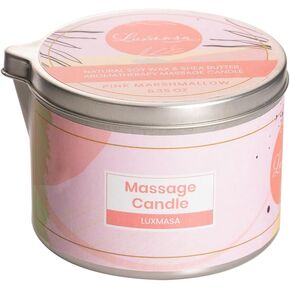 Natural Soybean Massage Candles for Massage Therapy-Romantic Candles for SPA Treatment-Body Oil Candle for Relaxation 6.35OZ (Raspberry & Brandy Scent)