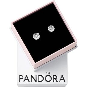 Pandora Clear Sparkling Crown Stud Earrings Clear One Size in Kuwait