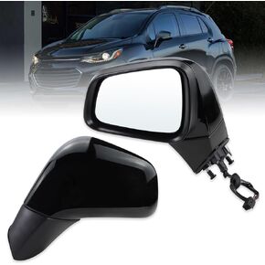 Left Driver Side Mirror Compatible With 2017 2018 2019 2020 2021 2022 Chevy Trax With Manual Folding Power Glass Black Replace#GM1320578(3Pins)
