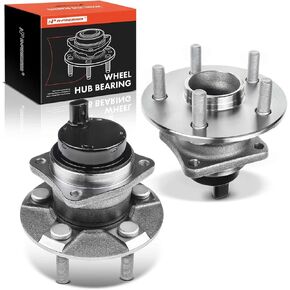 A-Premium 2 x Rear Wheel Bearing and Hub Assembly with ABS & 5-Lug Compatible with Toyota Corolla/Matrix 2003-2008, Prius 2004-2009 & Pontiac Vibe 2003-2008, FWD Only