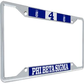 Desert Cactus Phi Beta Sigma License Plate Frame Line Number # Metal Car Tag Holder for Front or Back of Car (#4 Frame)