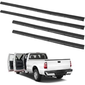 Front Rear Door Lower Rubber Weatherstrip Seal Trim Compatible with 1999-2016 Ford F250 F350 F450 F550 Super Duty, 2000-2005 Ford Excursion Replace# F81Z-2520758-AA 1C3Z-26253A24-A (4PCS)