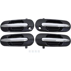 ApplianPar Front and Rear Exterior Door Handle with Chrome for Honda CRV 1997-2001