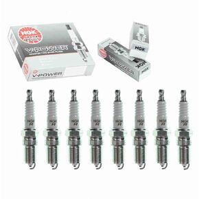 8 pc NGK V-Power Spark Plugs compatible with GMC Yukon XL 1500 5.3L 6.0L 6.2L V8 2000-2014