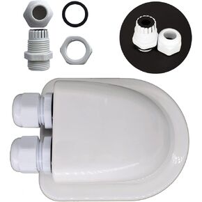 AUTOXBERT IP68 Weatherproof Solar Cable Entry Gland Solar Panel Wire Box RV Roof Top Junction Box Solar Double Cable Through Entry Housing for RV Marine Boat Caravan Campervan Travel Camper Van