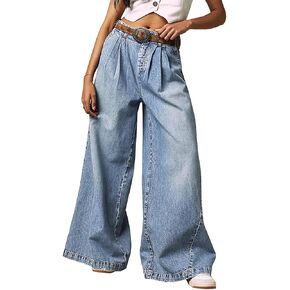 Women's High Waisted Baggy Jeans Straight Wide Leg Jeans Oversized Y2K Boyfriend Loose Denim Pants