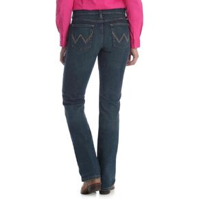 Wrangler Women's Q-Baby Mid Rise Boot Cut Ultimate Riding Jeans
