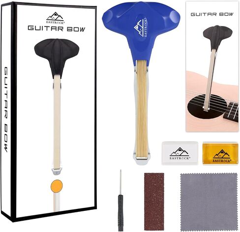 EASTROCK Guitar Bow, 2-in-1 Picasso Bow, Create Cello and Violin-Like Sounds, Dual-Purpose Plucked String Tools, Guitar Bow kit for Beginners and Professional Players Gift for Music Lover, Short Black in Saudi Arabia