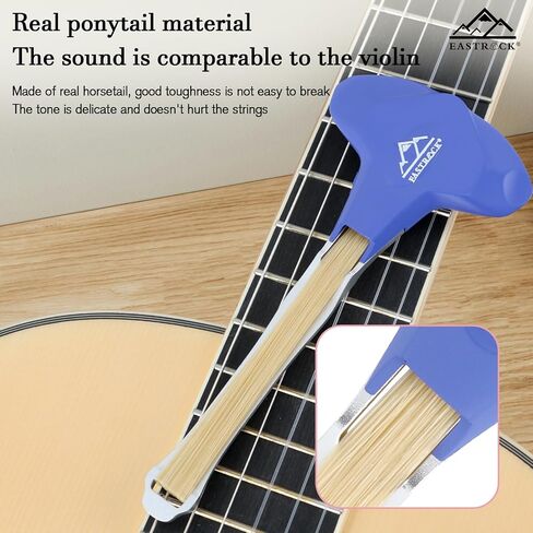 EASTROCK Guitar Bow, 2-in-1 Picasso Bow, Create Cello and Violin-Like Sounds, Dual-Purpose Plucked String Tools, Guitar Bow kit for Beginners and Professional Players Gift for Music Lover, Short Black in Saudi Arabia