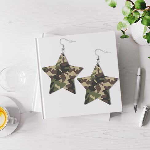 Swono Pink Donut Glaze Leather Earrings Ice Cream Top and Chocolate Decorative Colorful Sprinkles Star Faux Leather Earring Lightweight Dangle Drop Earrings for Women in Kuwait