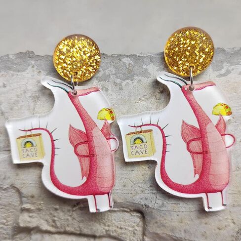 Colorful Resin Acrylic Teacher Dangle Earrings Cute Rainbow Earrings for Women Jewelry Gift for Teacher in Kuwait
