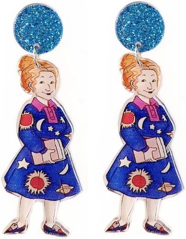 Colorful Resin Acrylic Teacher Dangle Earrings Cute Rainbow Earrings for Women Jewelry Gift for Teacher in Kuwait