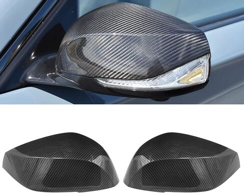 Pair Carbon Fiber Look Door Wing Mirror Cover Caps Compatible with Infiniti Q50 2014-2021 QX30 Q60 Q70 in Kuwait