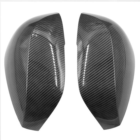 Pair Carbon Fiber Look Door Wing Mirror Cover Caps Compatible with Infiniti Q50 2014-2021 QX30 Q60 Q70 in Kuwait