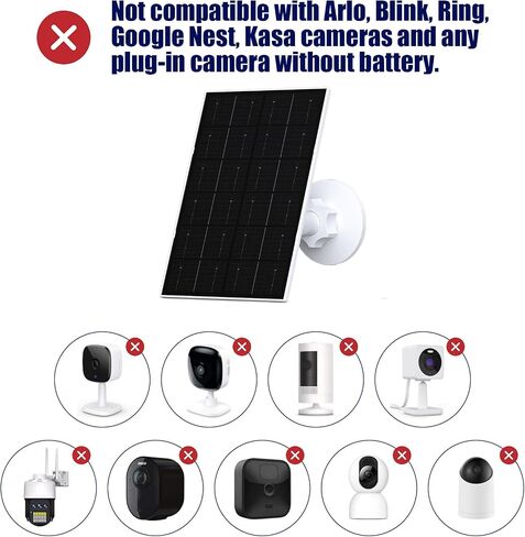 لوحات شمسية Zivif 7W للكاميرات، شاحن لوحة شمسية USB متوافق مع Eufycam 2C/2C Pro/2/2 Pro/E20/E40/E، لوحة شمسية USB C للكاميرات الخارجية (عبوتان) in Saudi Arabia