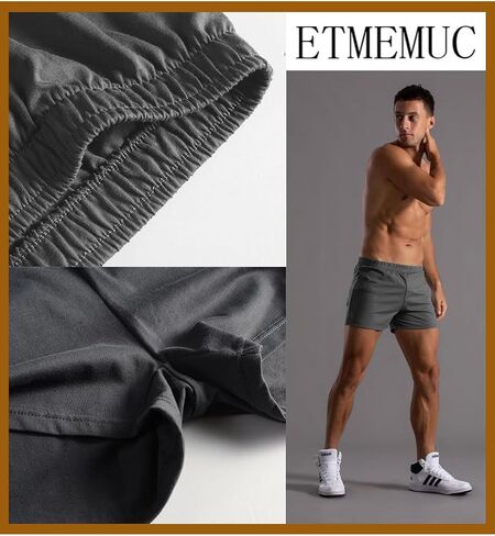 Mens 3" Cotton Bodybuilding Sprots Gym Muscle Shorts in Saudi Arabia