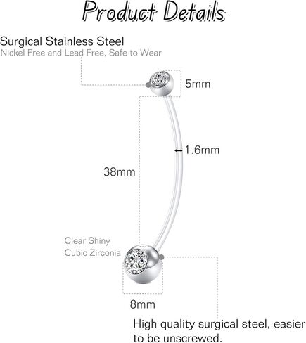 FECTAS Pregnancy Belly Button Rings 9pcs Long Bar 32&35&38mm Plastic for Pregnant Women Clear Belly Button Ring Clear Flexible Bioplast Navel Piercing Retainer in Kuwait