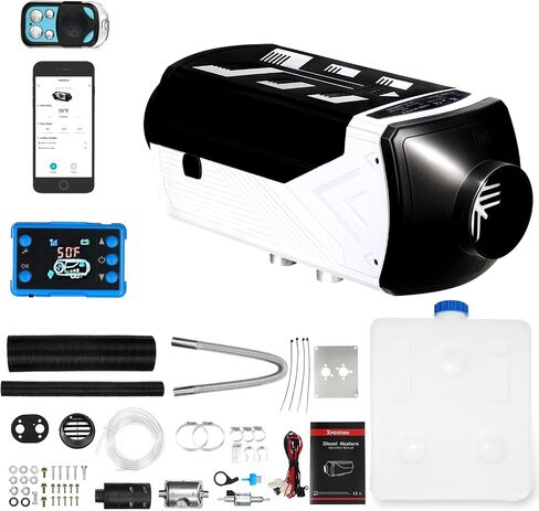 Diesel Heater 8.3KW, 12V/24V Blue Diesel Air Heater for Car and Indoor Use, Bluetooth Remote Control, LCD Panel Control, Efficient Diesel Heater for Vans, RVs, Trucks, and Garages in Saudi Arabia