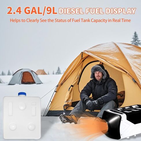 Diesel Heater 8.3KW, 12V/24V Blue Diesel Air Heater for Car and Indoor Use, Bluetooth Remote Control, LCD Panel Control, Efficient Diesel Heater for Vans, RVs, Trucks, and Garages in Saudi Arabia
