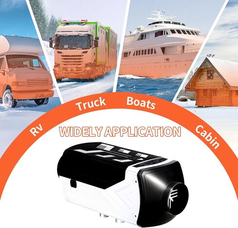 Diesel Heater 8.3KW, 12V/24V Blue Diesel Air Heater for Car and Indoor Use, Bluetooth Remote Control, LCD Panel Control, Efficient Diesel Heater for Vans, RVs, Trucks, and Garages in Saudi Arabia