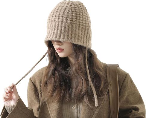 KEYDUACU Soft & Warm Loose Knit Beanie Hat Women's Winter Hat in Kuwait