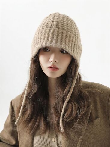 KEYDUACU Soft & Warm Loose Knit Beanie Hat Women's Winter Hat in Kuwait
