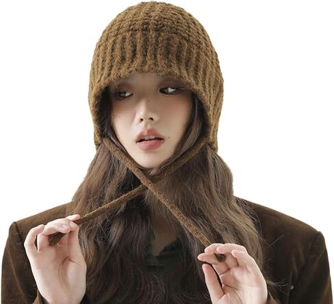 KEYDUACU Soft & Warm Loose Knit Beanie Hat Women's Winter Hat in Kuwait