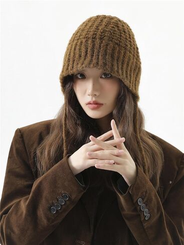 KEYDUACU Soft & Warm Loose Knit Beanie Hat Women's Winter Hat in Kuwait
