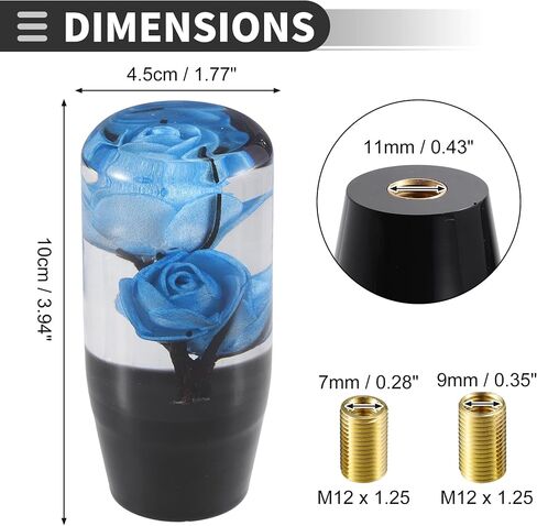 Motoforti Universal Car Gear Shift Knob, Manual Automatic Stick Gear Shifter Knob, Acrylic, Yellow, 1 Set in Saudi Arabia