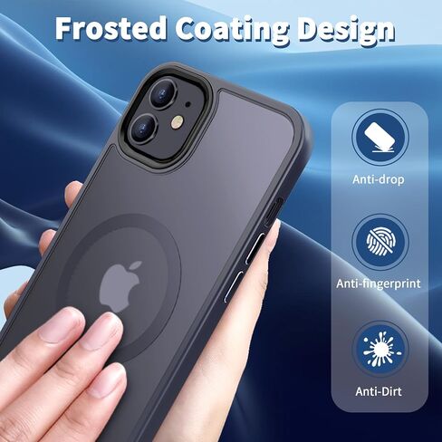 حافظة مغناطيسية CACOE لهاتف iPhone 13 Pro مقاس 6.1 بوصة، متوافقة مع MagSafe وحامل هاتف مغناطيسي للسيارة، غطاء حماية رفيع مضاد لبصمات الأصابع من مادة TPU مقاوم للصدمات (أخضر داكن) in Kuwait