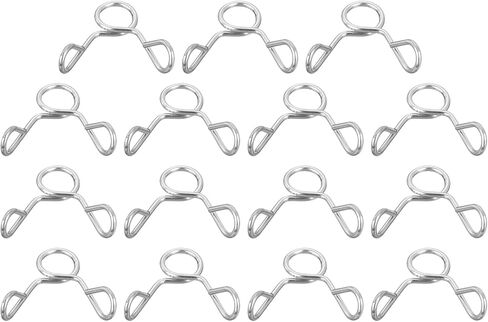 uxcell 15 Pcs Fuel Line Hose Tubing Spring Clips, 4.5mm Inner Dia 304 Stainless Steel Water Pipe Spring Clip Clamps for Motorcycle Scooter ATV in Saudi Arabia