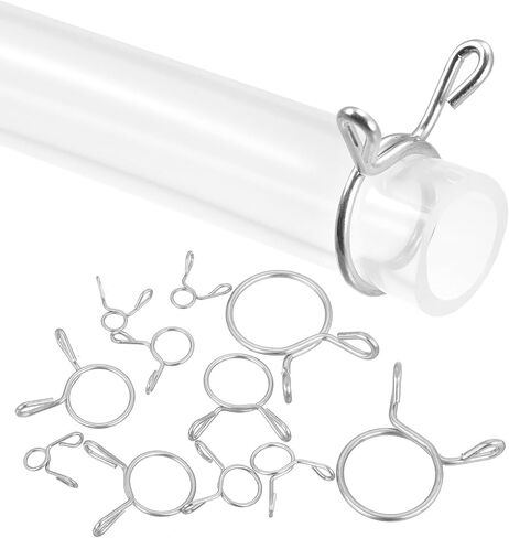 uxcell 15 Pcs Fuel Line Hose Tubing Spring Clips, 4.5mm Inner Dia 304 Stainless Steel Water Pipe Spring Clip Clamps for Motorcycle Scooter ATV in Saudi Arabia