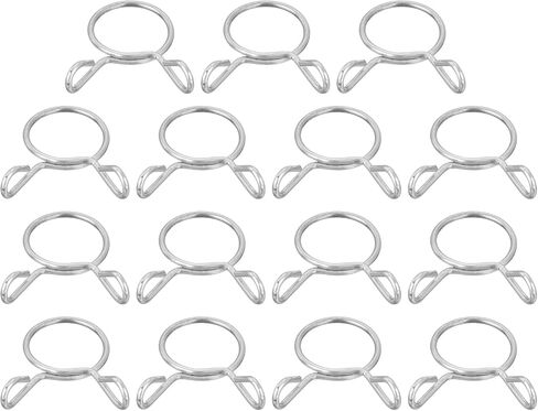 uxcell 15 Pcs Fuel Line Hose Tubing Spring Clips, 4.5mm Inner Dia 304 Stainless Steel Water Pipe Spring Clip Clamps for Motorcycle Scooter ATV in Saudi Arabia
