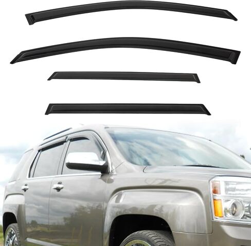 4pcs Out-Channel Smoke Tint Rain Guard compatible with 2010-2017 Terrain Tape-On Vent Deflector Window Visors Car Accessories in Saudi Arabia