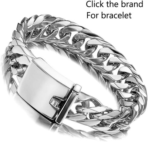 قلادة Jxlepe Miami Cuban Link Chain 16 ملم من الفولاذ المقاوم للصدأ باللون الأبيض الفضي الكبير للرجال in Kuwait