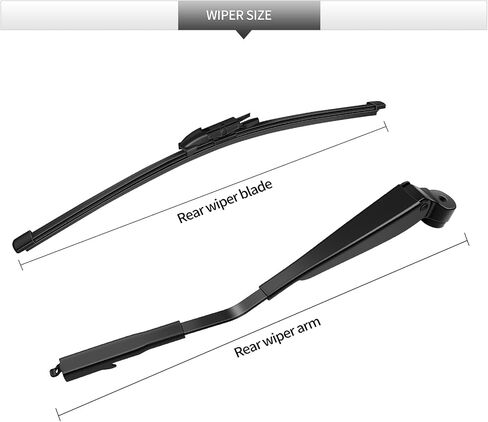 Rear Wiper Blade Assembly, Back Windshield Wiper Blades Replacement for Discovery 2005-2016, Rear Wiper Blade and Arm Set from 2005 to 2016 in Kuwait