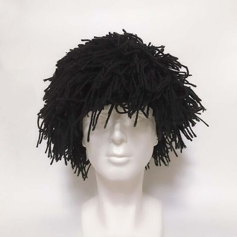 Autumn and Winter Warm Hats Handmade Knitted Hats Halloween Hats Party Hats Wool Savage Hats Men Hat Funny Wig Hat in Kuwait