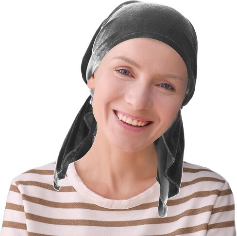 Velvet Pre Tied Chemo Cap for Women Soft Cancer Scarf in Saudi Arabia