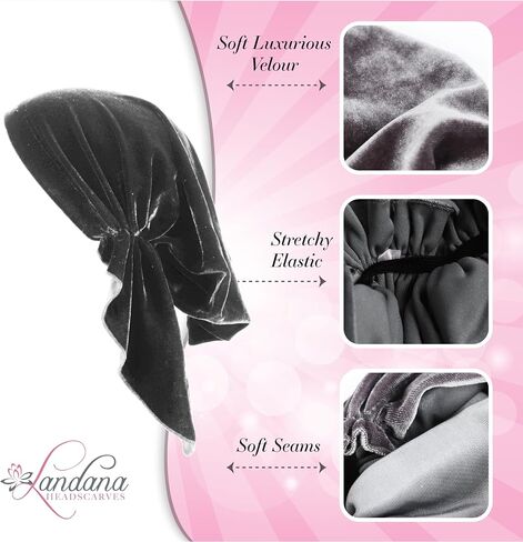 Velvet Pre Tied Chemo Cap for Women Soft Cancer Scarf in Saudi Arabia