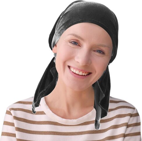Velvet Pre Tied Chemo Cap for Women Soft Cancer Scarf in Saudi Arabia