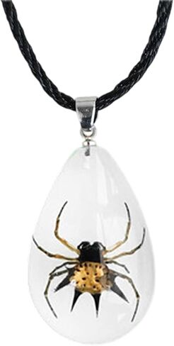 POYAMUSE Real Scorpion Pendant Necklace for Men and Women - Resin Bug Necklace, Scorpion Pendant Necklace - Amber Insect Necklace in Saudi Arabia